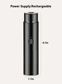 1pc Electric Mini Usb Rechargeable Shaver, Convenient Home Shaving & Hair Trimming Tool - Black - View 8