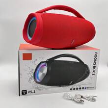 BoomsBox3 Bluetooth V5.1 Speaker Speaker Portable Side RGB Light - Red - View 2