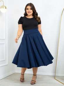 Women Skirts - 藏蓝色 - 查看 4