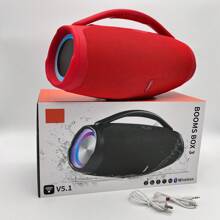 BoomsBox3 Bluetooth V5.1 Speaker Speaker Portable Side RGB Light - Red - View 3