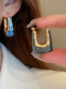 Andkiss 1pair U-shaped Ear Cuff - Blue - View 3