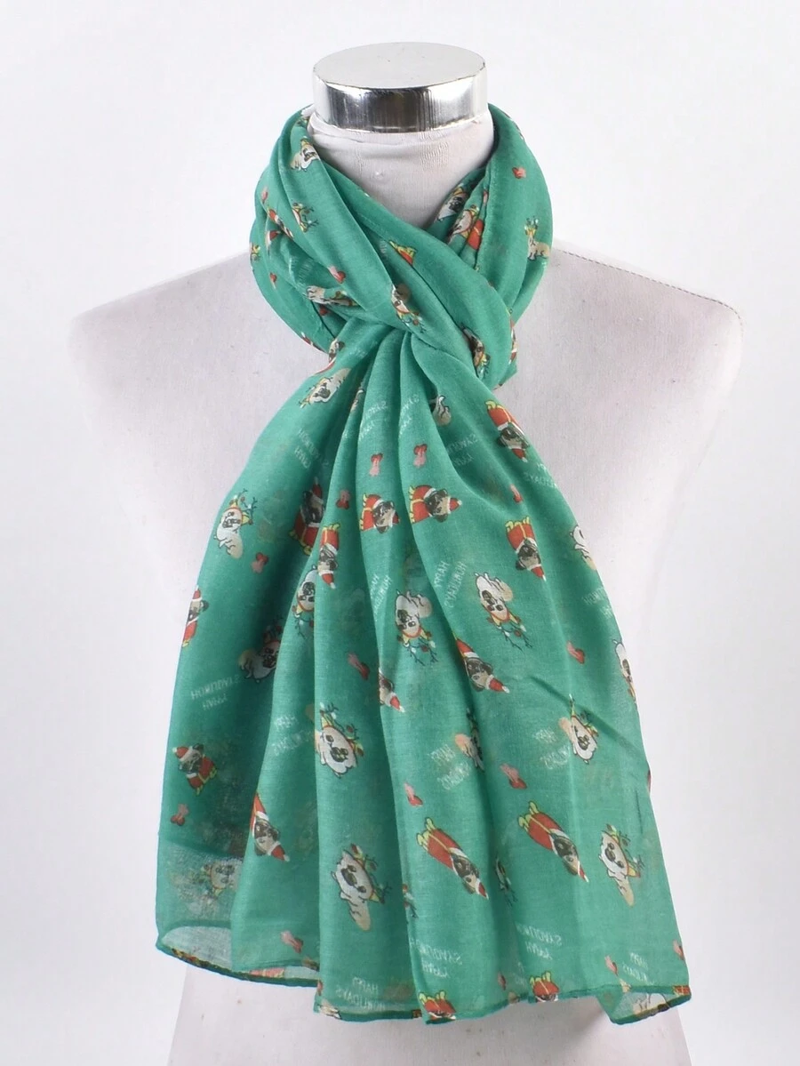 1條女士巴厘紗編織聖誕圍巾,時尚簡約,防風保暖適用於冬天,是聖誕禮物的不二之選