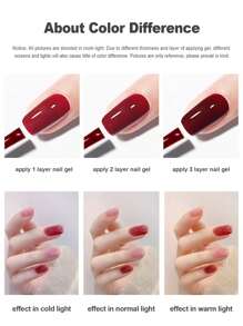 pinpai 1pc Nail Gel Polish, Translucent Jade Cat Eye Gel, Icy Aurora Effect (Requires Multiple Coats For Different Effects, Cannot Air Dry, Needs UV Lamp For Curing) - Dusty Pink - View 3