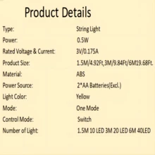 DRELLER 聖誕節燈串裝飾,附有雪人、聖誕老人、聖誕樹設計,適用於商店橱窗和場景,創意聖誕掛飾 - 黃色 - 查看 6