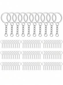 Argollas Para Llavero 100 Pzas (2.5cm) - Plateado - Ver 1