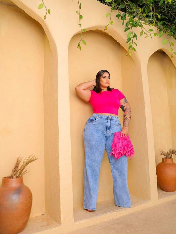 Calça Jeans Claro Sky Plus Size Cintura Alta