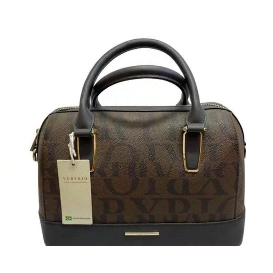 Bolsa Veryrio Feminina Média Bau Alça Ombro Estampada