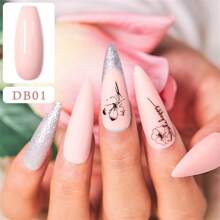 6件套美甲凝胶指甲油套装，裸色闪粉全息可卸UV凝胶指甲油，美甲凝胶套装，女士美甲礼物 - 彩色 - 查看 4