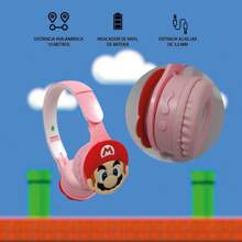 HAMITA MX Audífono inalámbricos Bluetooth,Super Mario,Tk-688f - Rosa - Ver 1