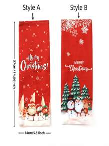 TYFYO 1 件圣诞酒瓶套袋圣诞老人雪人麋鹿圣诞快乐装饰品适用于家庭餐桌装饰圣诞节装饰品礼物 - 紅色 - 查看 4