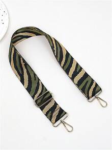 時尚肩帶包帶復古替換皮帶配件可調節包帶（130cm）禮品裝飾禮品配件 - 軍綠色 - 查看 2