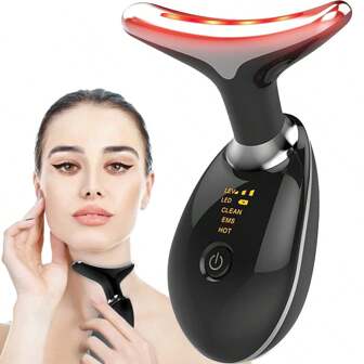 1pc Intense Pulsed Neck Face  beauty instrument Firming Wrinkle Removal Tool - Heat Rejuvenation Device, Smooth And Firm Skin - Double  Reducer Slimmer Vibration Massage With 7 Color Modes For Wrinkles Appearance Remove And Skin Tightening Lifting Massager