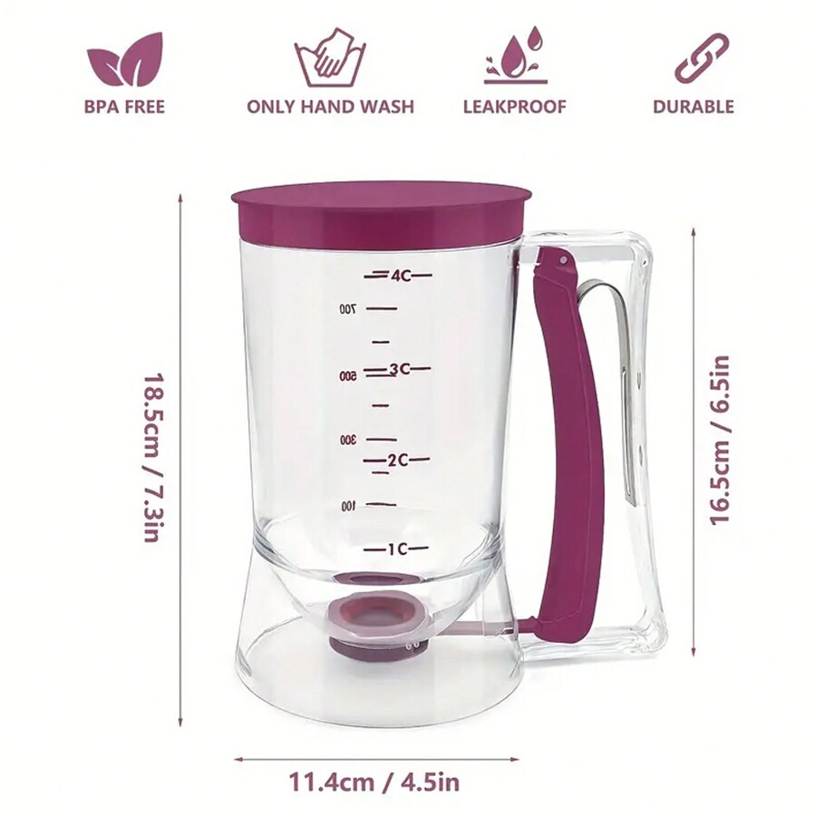 Cupcake Batter Separator And Dispenser Handheld Funnel Measuring Cup