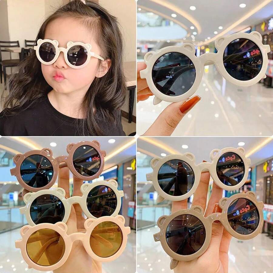 1pc Children's Fashionable Fashion Glasses With Bear Ears Design - Multicolor - View 1