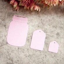 Cute Bottle Shaped Knife Template Suitable For Diy Card Making - Silver - View 2