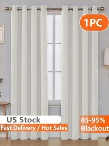 Estelar Textiler 1 tấm rèm cản sáng màu xanh lục lam, dài 63-84 inch, rèm cách nhiệt cản sáng, thích hợp cho phòng ngủ. - Light Beige - Xem 10