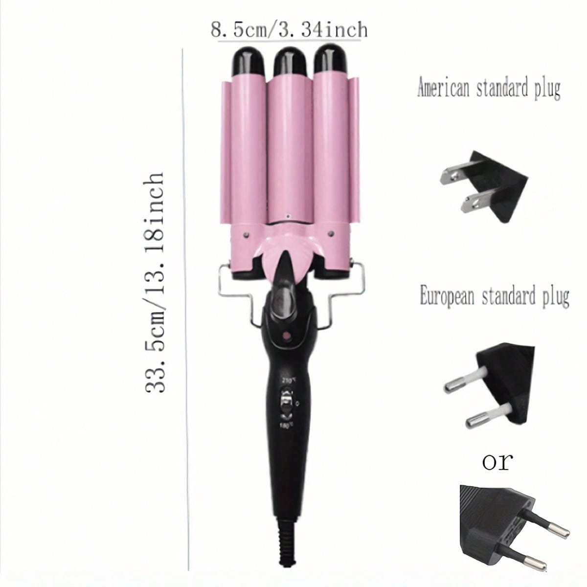 Triple Barrel Curling Iron Waver For Beach Waves And Deep Waves, Hair
