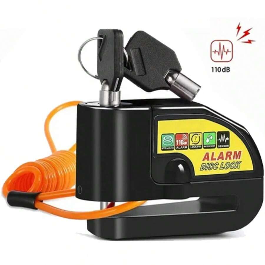 Disc Brake Lock Waterproof Anti-Theft Lock For Bicycle Motorcycle - Black - View 1