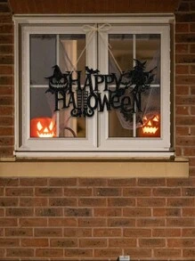 Halloween Party Decor Pumpkin & Bat Door Hanging, Halloween Scene Setting Ornaments