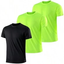 男式寬鬆短袖運動 T 卹,適合健身房、足球、籃球、訓練、跑步