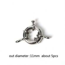 5pcs Copper Spring Ring Clasps Connector Gold Silver Plated Round Clasp For Jewelry Making Diy Nakelace Bracelet Accessories - Multicolor - View 15
