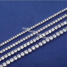 MDFUN 18K白金镀层网球手链耳环套装，3毫米圆形立方氧化锆网球手链和6毫米立方氧化锆耳环套装，男女皆宜 - 白色 - 查看 10