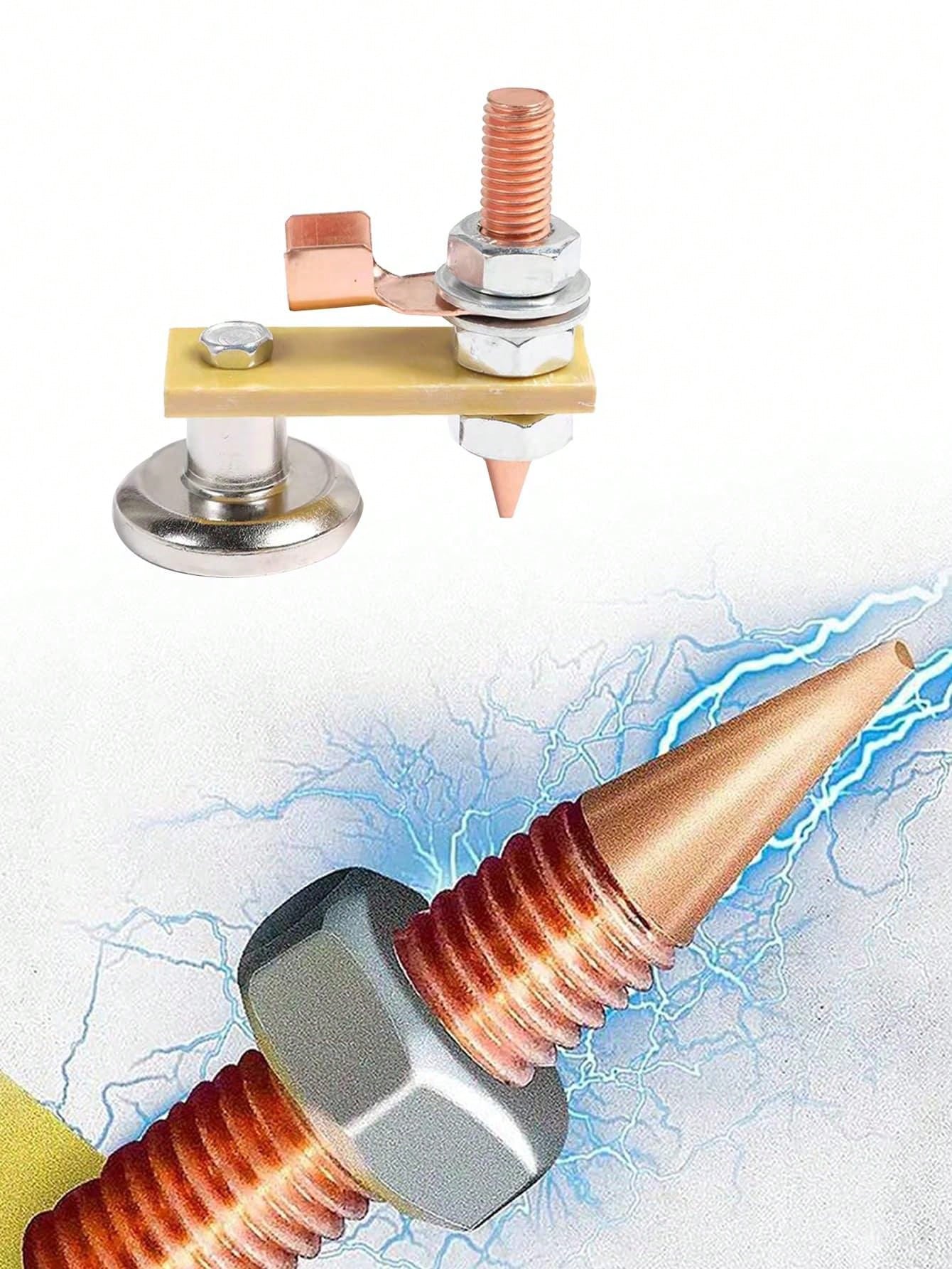 1pc Yellow Single Head Puncture Welding Tool, Double Strong