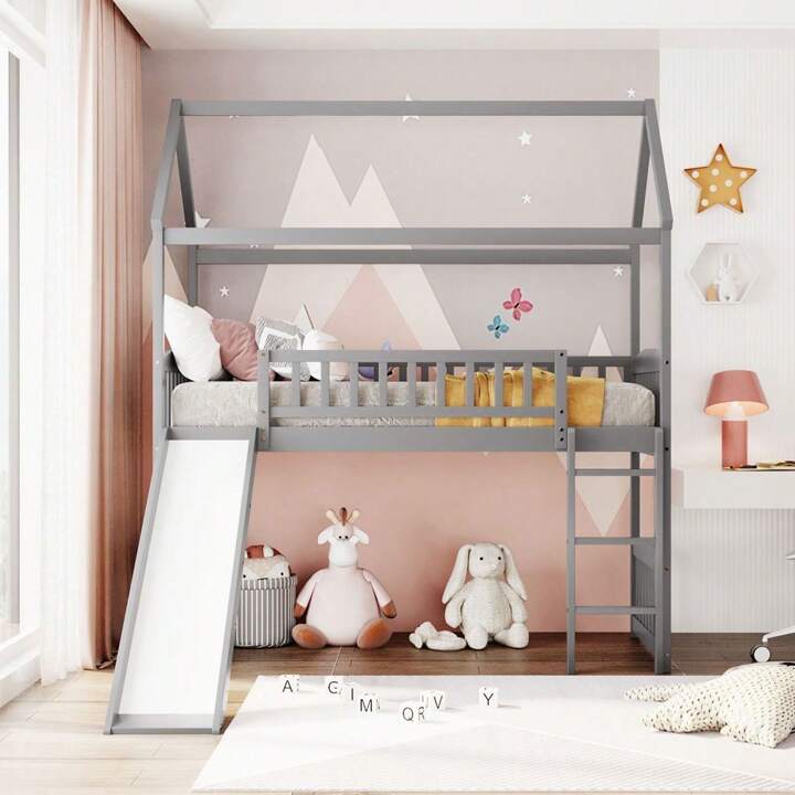 Loft twin bed with slide sales