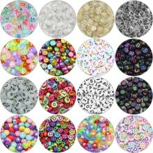 200 顆壓克力字母和數字珠用於珠寶製作,diy 手工手鍊和項鍊吊墜 - 亞克力 - 查看 2