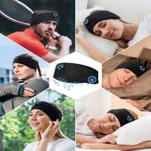 Sports Headband Music Headset Wireless Earphone Sleeping Band Headphone Music Headphones Sleep Headband Soft Elastic Comfortable Eye Mask - Black - View 6