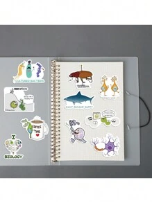 50pcs Fun Biology Science Waterproof Stickers - Multicolor - View 7