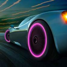 8 Pièces Bouchons De Valve Lumineux De Couleur Mélangée, Lampe De Pneu Décorative Fluorescente De Nuit Pour Voiture, Moto, Vélo