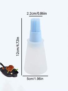 1入便攜式矽膠油瓶,附送刷子,燒烤油刷,蛋糕塗油器,廚房油瓶,戶外燒烤刷油瓶-顏色和款式隨機 - 彩色 - 查看 7