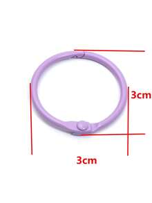 5 Piezas De Ganchos Para Llaveros De Aleación De Forma Redonda De Colores Surtidos Para Hacer Llaveros De Bricolaje - Multicolor - Ver 3