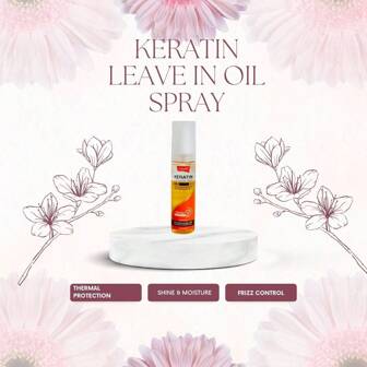 Lolane Keratin Leave-In Oil Spray 4.73 oz - Hair Revitalizing Formula with Keratin Oil - Strengthens, Adds Shine & Weight, and Enhances Manageability