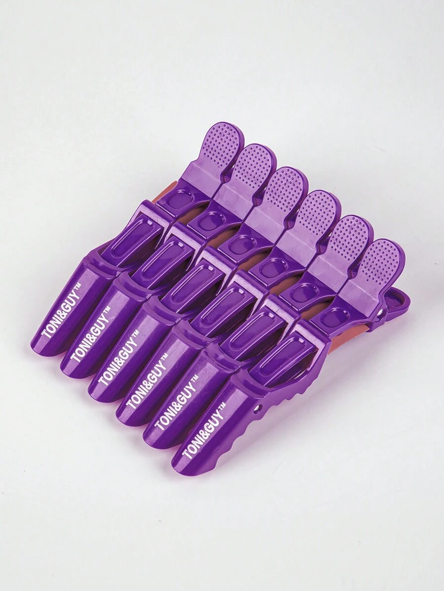 6 piezas peluquería clips Set para pelo de cocodrilo & caimán & ornitorrinco en forma de Pinzas de cabello - Morado - Ver 1