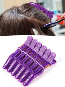 6 cái Cắt tóc Clip Bộ Đối với Tóc Cá sấu & Cá sấu & Giống thú mỏ vịt Hình dạng Kẹp tóc - Màu tím - Xem 2