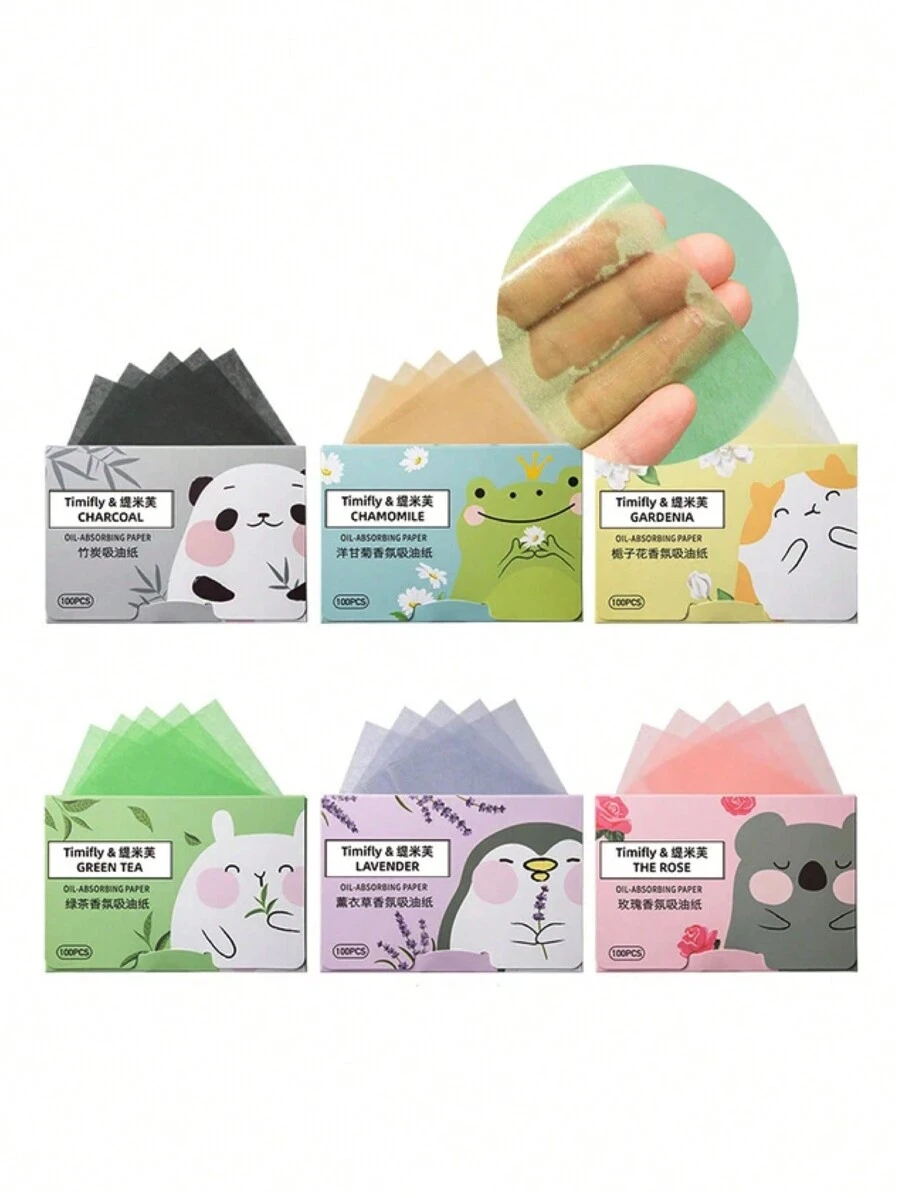 Papel Absorbente Facial De Grasa Arroz Y Carbón 100 Hojas - Multicolor - Ver 1
