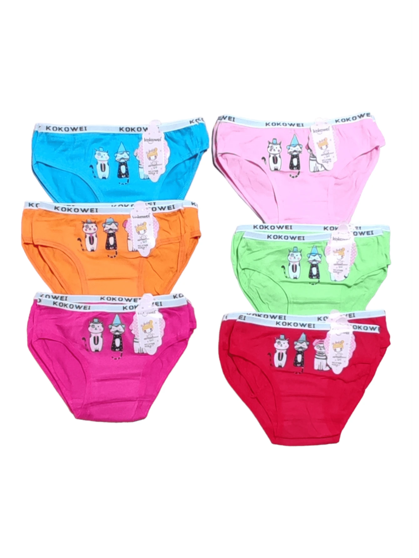 12 Pieces Of COTTON Briefs For GIRL With Children's Print (Colors Are Sent At Random) (Assorted Sizes From 2-10 Years) - Multicolor - View 1