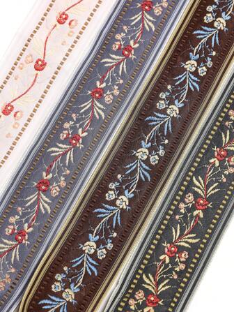 4-Piece Women French Retro Floral Stripe Print Scarf Headband Set, Suitable For Casual, Elegant, Daily And Dating Occasions, Multi-Purpose Dressing Gift Boho Hair Band Turban Headband Sweatband, Hairband Fall Winter Hair Accessories For Women For Vacation Outfits Woman Women Bandanas Soft Headwrap