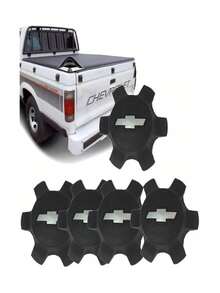 Kit 5 Calotas Central Da Roda D20 85 Até 96 Gravata Prata