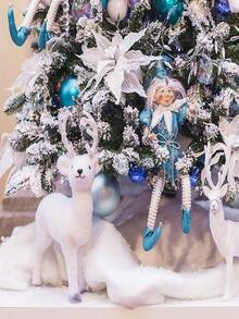 Large Roll Of Artificial Snow - Instant Christmas Tree Decoration, Party Tablecloth, Table Decoration, White Photo Backdrop | Thick Soft Fluffy Blanket, Holiday Fake Snow Blanket Cover - White - View 4