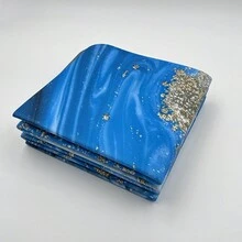 1片長方形設計的色彩印花tpe瑜珈墊,加厚&可摺疊&防滑,尺寸:168*61cm,厚度:6mm,折疊尺寸:30*30cm,適用於室內健身,戶外運動,午睡等 - 金色 - 查看 2
