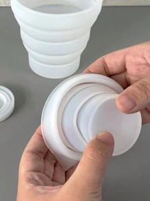 1入組可折疊矽膠量杯便攜液體容器矽膠攪拌杯適用於DIY環氧樹脂首飾類