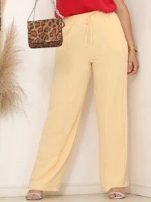 Women Pants - Beige - View 2