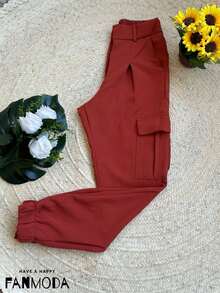 Women Two-piece Outfits - Coffee Brown - View 3