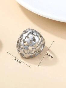 Nhẫn đơn - Bạc - Xem 4