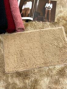 Tapete de Banheiro Bolinha Microfibra Premium Antiderrapante 40x60 Cm - Bege - Visão 2