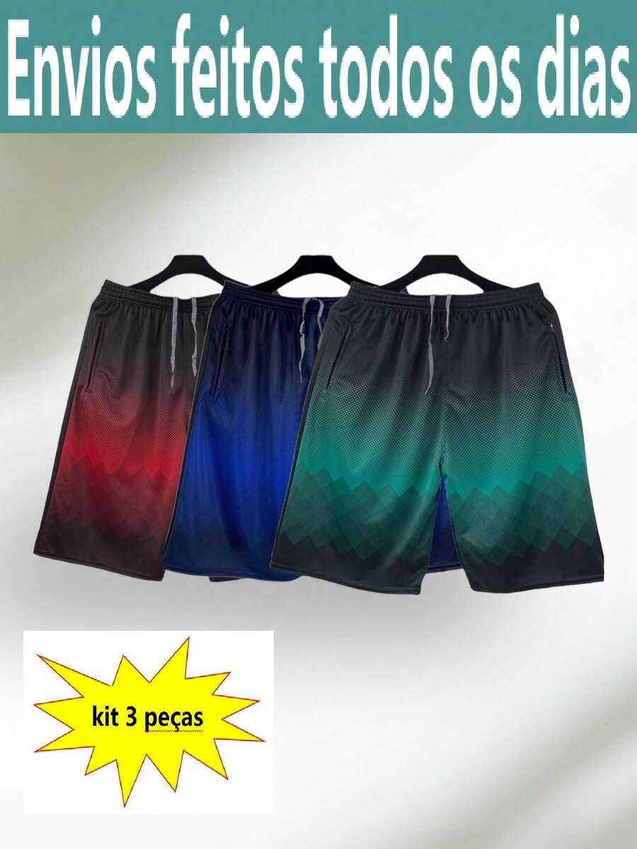 Men Shorts - Màu xanh lá cây đậm - Xem 1