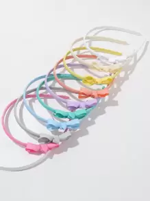 9pcs Bow Headbands For Girls, Suitable For Daily Wear - Multicolor - View 3